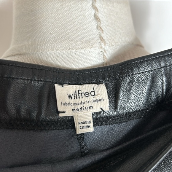 Aritzia Wilfred Black Faux Leather Leggings size M - Picture 7 of 10